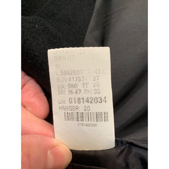 Lauren Ralph Lauren Black 43L Single Vent Two Button Camel Hair Blazer Four Butt - Picture 9 of 11